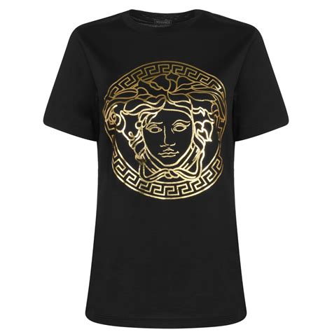 versace t shirt white and black|Versace t shirt medusa.